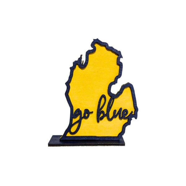 Michigan Go Blue Mini Sign